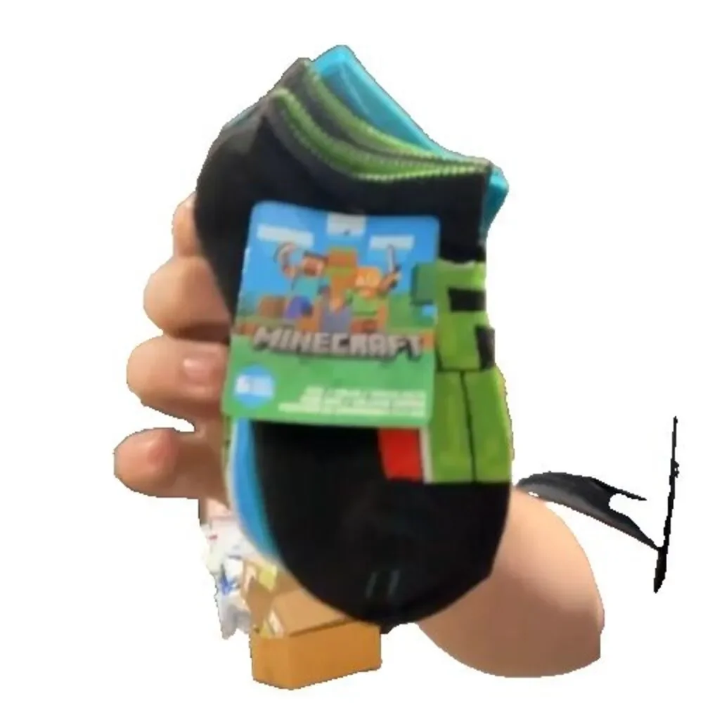 CTM Kid's Minecraft Mix It Up Graphics Novelty Socks (6 Pack)